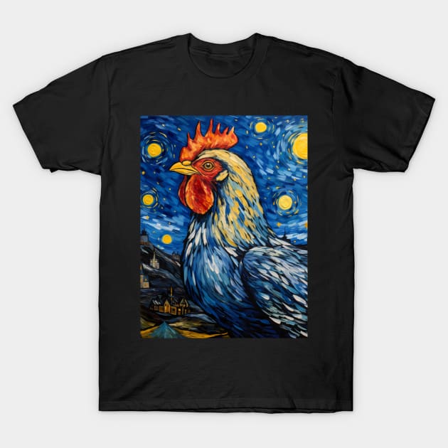 Van Gogh's Chicken T-Shirt by Seraphine